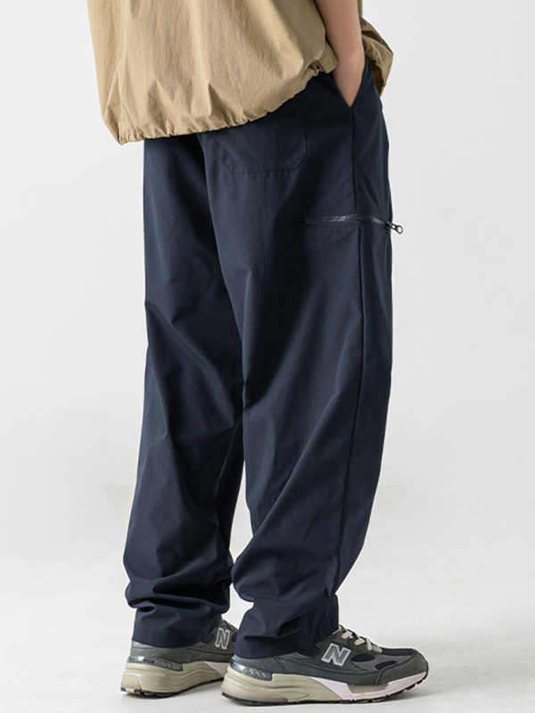 Men's Side Zipped Pocket Wide Leg Pants-2