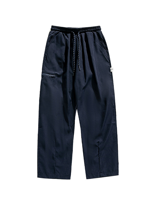 Men's Side Zipped Pocket Wide Leg Pants-4