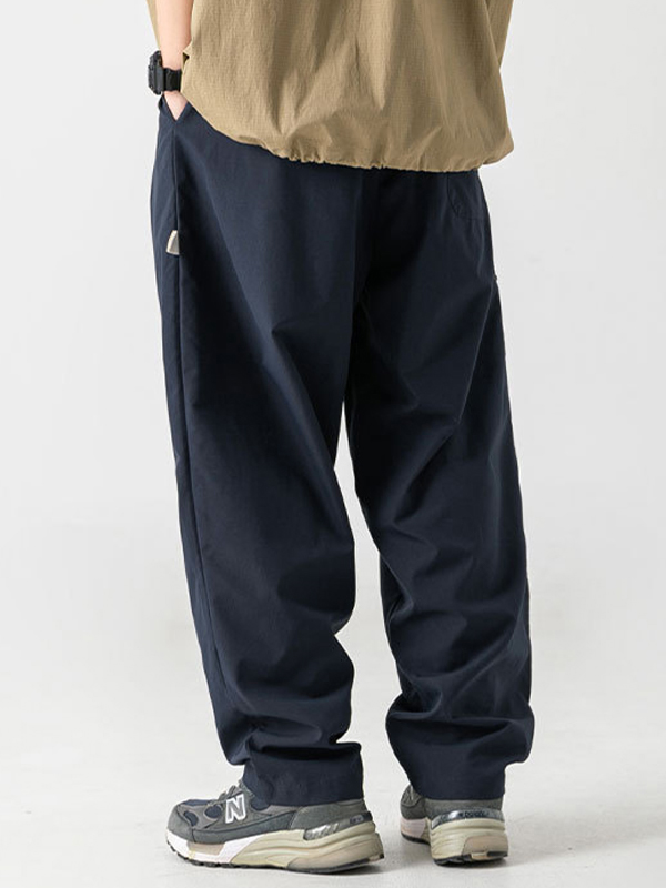 Men's Side Zipped Pocket Wide Leg Pants-3