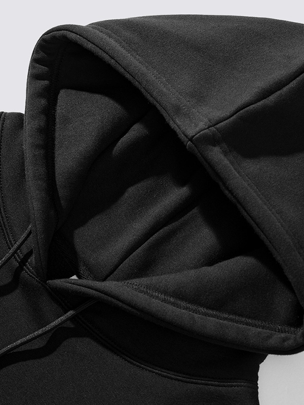 Men's Vintage Print Drawstring Oversized Hoodie-3