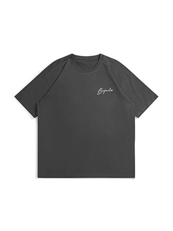 Men's American Style Letter Print Short Sleeve Tee-2
