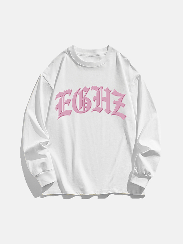 Men's Star Letter Print Long Sleeve Tee-2