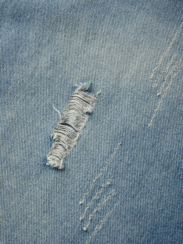 Men's Distressed Wash Ripped Loose Jeans-6
