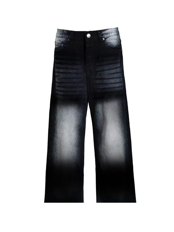 Washed Ombre Dangle Boyfriend Jeans-3