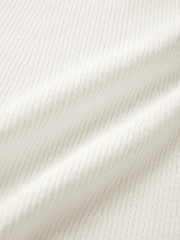 Solid V Neck Ribbed A-line Knit Mini Dress-8