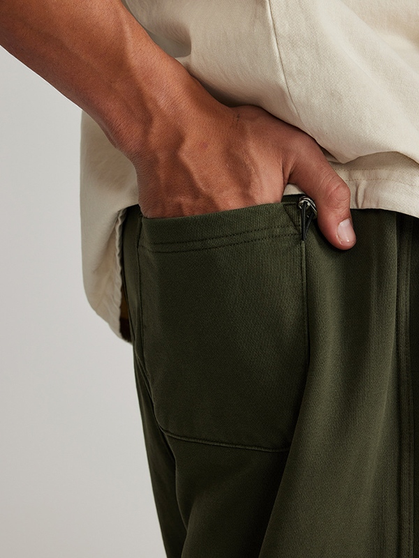 Men's Solid Color Drawstring Straight Leg Pants-2