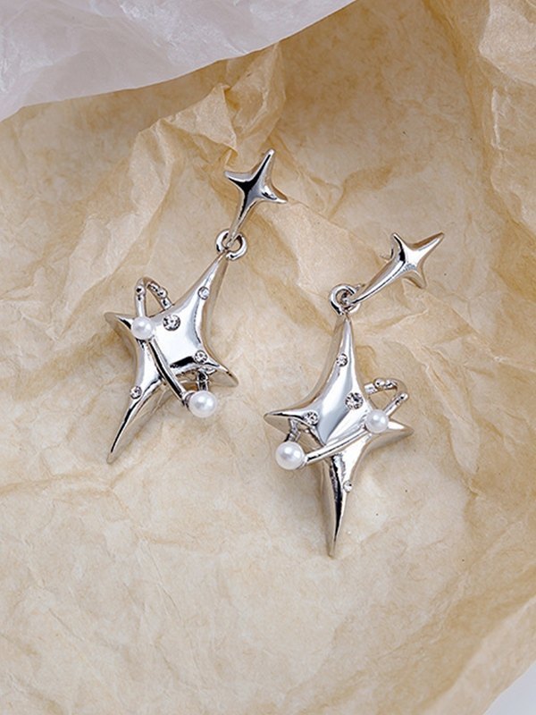 Galactic Star Charm Earrings-2