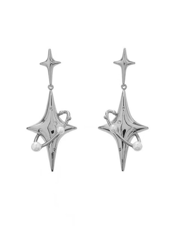 Galactic Star Charm Earrings-3