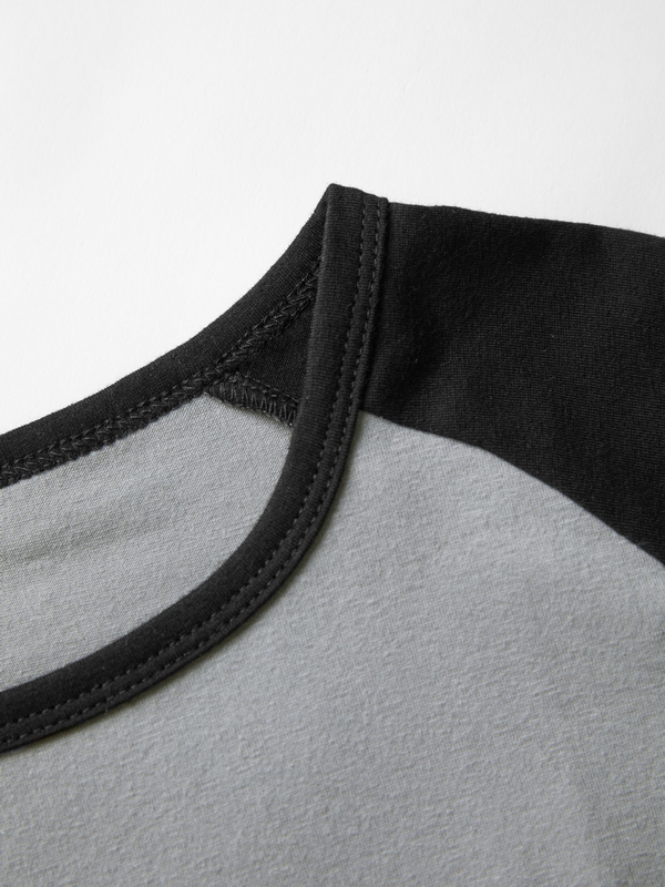 Contrast Raglan Slim Short Sleeve Tee-5