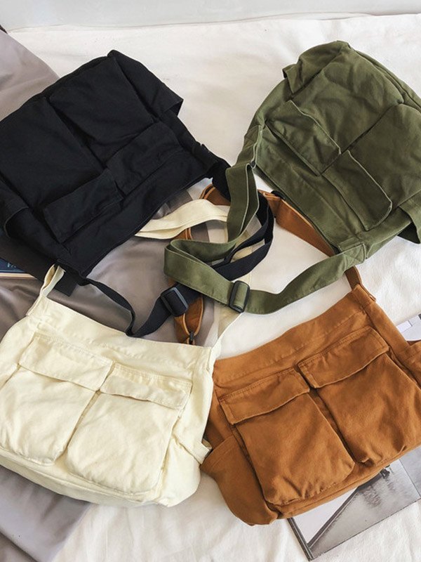 Large Canvas Satchel Bag-3