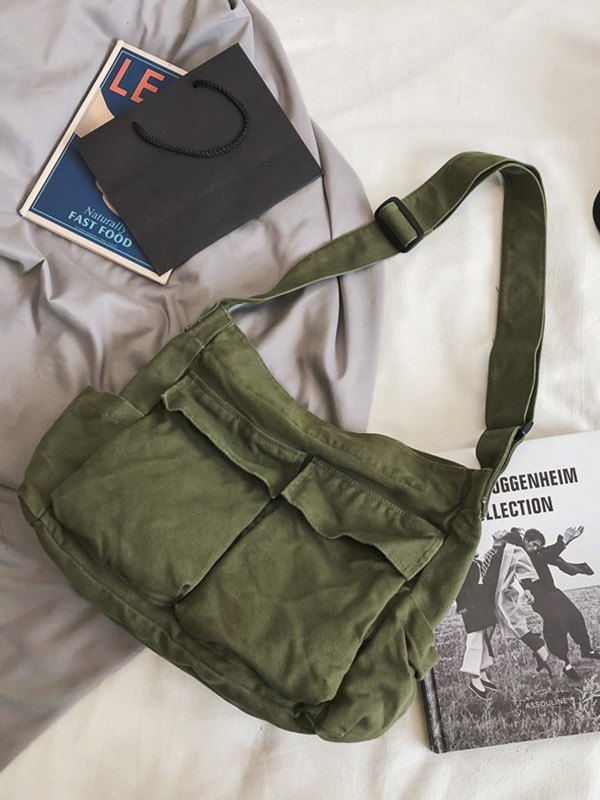 Large Canvas Satchel Bag-2