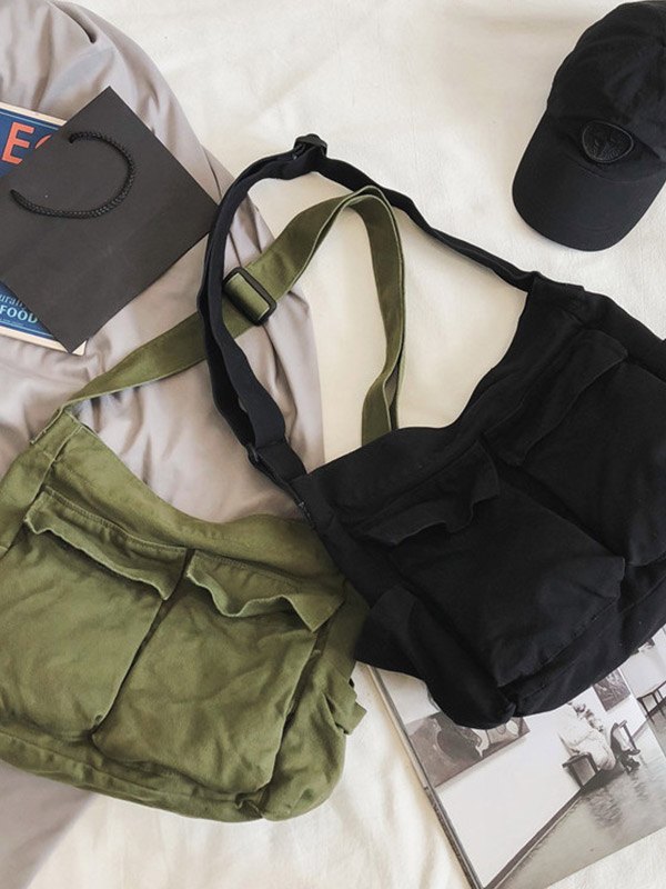Large Canvas Satchel Bag-4