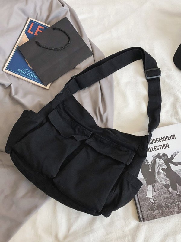 Large Canvas Satchel Bag-3