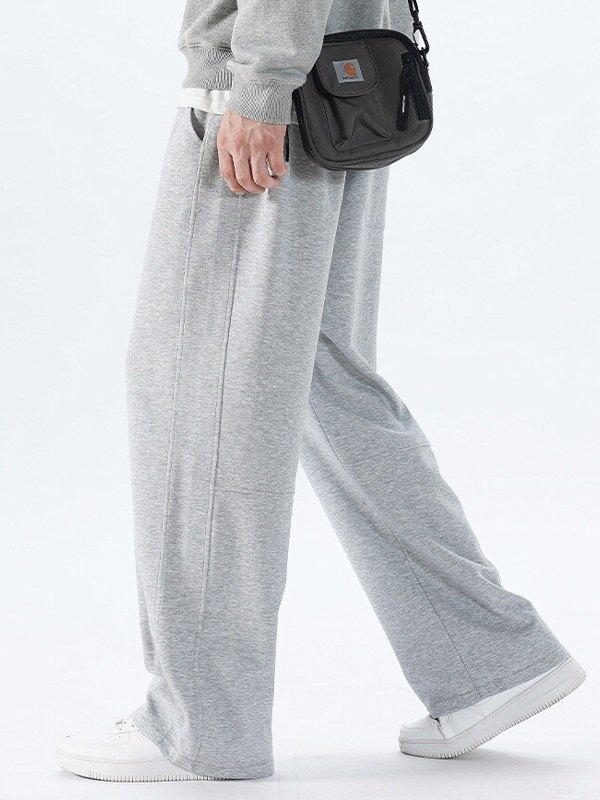Men's Simple Solid Color Loose Sweatpants-2