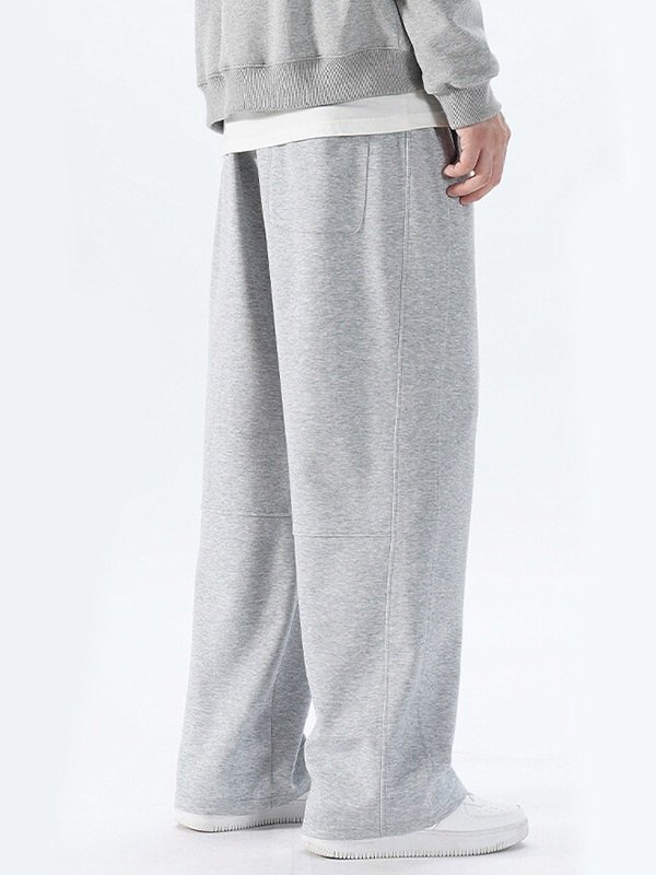 Men's Simple Solid Color Loose Sweatpants-3