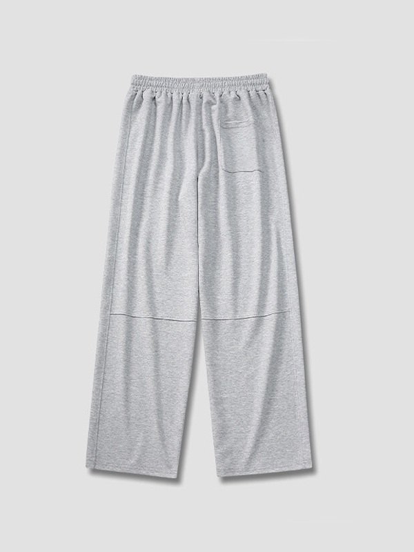 Men's Simple Solid Color Loose Sweatpants-5
