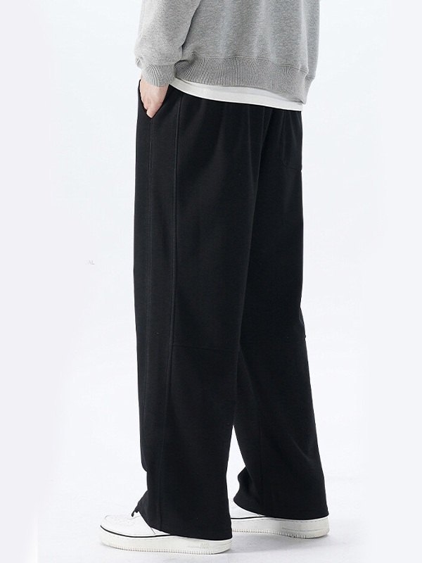 Men's Simple Solid Color Loose Sweatpants-2